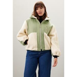 Thakoon x RTR Green Hooded Fleece Jacket - Size Large